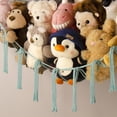 thumbnail image 4 of Stuffed Animal Hammock-Large Stuffed Animal Net For Toys Corner-Hanging Stuff Animal Toy Storage Organizer For Plush Plushie Display Light Blue Girl Room Bedroom Boho Nursery Decor Toy Storage, 4 of 12