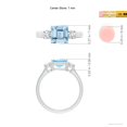 thumbnail image 4 of Angara Natural 1.35 Ct. Aquamarine with Diamond Classic Ring in 14K White Gold for Women (Ring Size: 3), 4 of 9