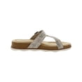 thumbnail image 2 of Clarks Womens Brynn Madi Suede Cushioned Footbed Slide Sandals, 2 of 3