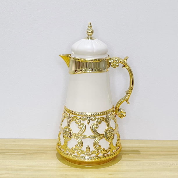 Jarra térmica aislada para café árabe, jarra portátil de 1000ml, tetera de lujo para agua del té, fiesta de café