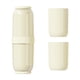 thumbnail image 1 of Portacepillos de dientes, Estuche de viaje para cepillos de dientes con tapa, Contenedor para cepillos de dientes, 4 piezas amarillas, 1 of 9