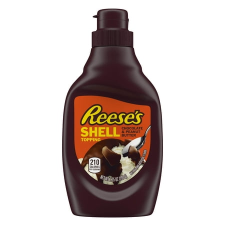 (6 pack) Reese's, Chocolate & Peanut Butter Shell Topping, 7.25 (Best Popcorn Butter Topping)