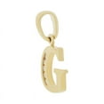 thumbnail image 4 of 14k Yellow Gold, Small Initial Capital Letter G Pendant Charm Created CZ 10mm Wide NO Necklace, 4 of 8