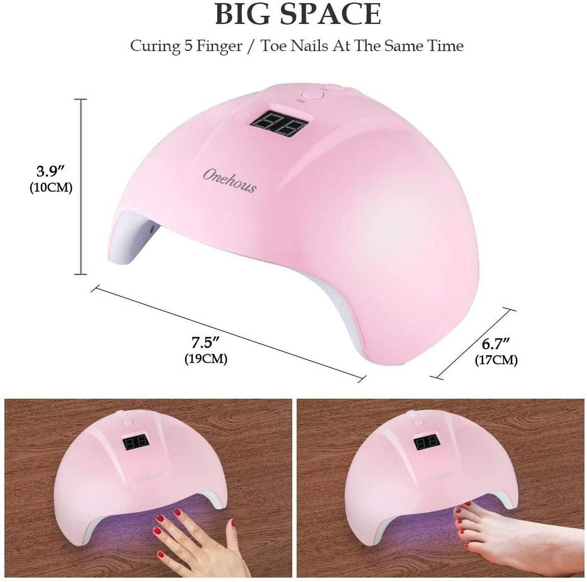 EIMELI 36W Led Nail Lamp,Professional LED UV Nail Polish Dryer Lamp GEL Acrylic Curing Light Spa Kit with 3 Timer Setting Portable Nail Dryer Curing Lamp for Fingernail