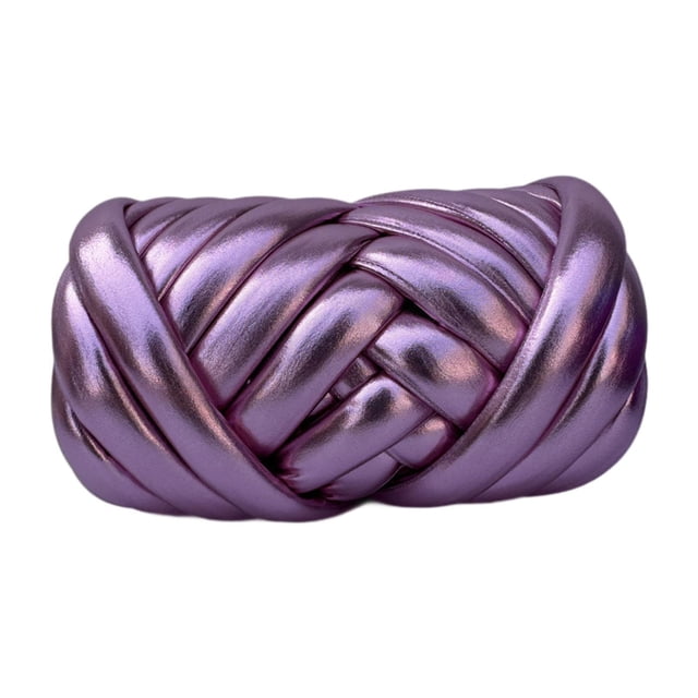 HILABEE Chunky Yarn Arm Knitting Yarn Jumbo Tubular Yarn for Blanket Rug Making Hats Pink