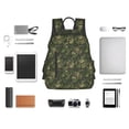 thumbnail image 4 of Disketp Green Camouflage Skull Mochila Ligera e Impermeable, Mochila de Día Resistente para Viajes, Senderismo y Uso Diario para Hombre y Mujer, 4 of 7