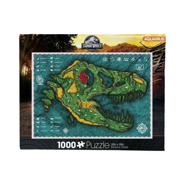 Puzle AQUARIUS Jurassic World Map 1000 piezas