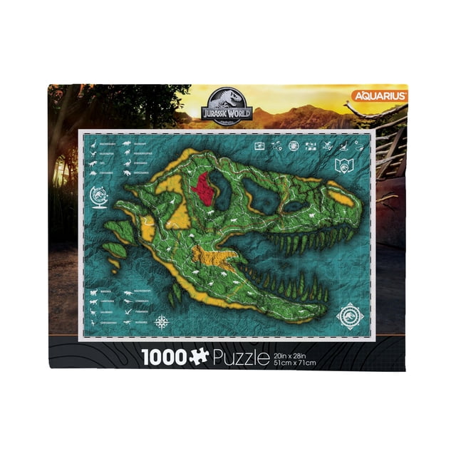 Puzle AQUARIUS Jurassic World Map 1000 piezas