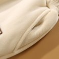 thumbnail image 5 of fnnxnal Kids Boys Beige Fleece Lined Cotton Pants - Warm Casual Sporty Loose Fit with Elastic Waist/Cuffs for Cold Weather, 3-10 Years, 1pc,Size 7 T, 5 of 5