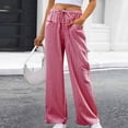 thumbnail image 7 of Generic Women's Plaid Striped Pajamas Pants Wide Leg Cotton Pj Bottoms High Waisted Lounge Pajama Trousers with Drawstring, 7 of 7