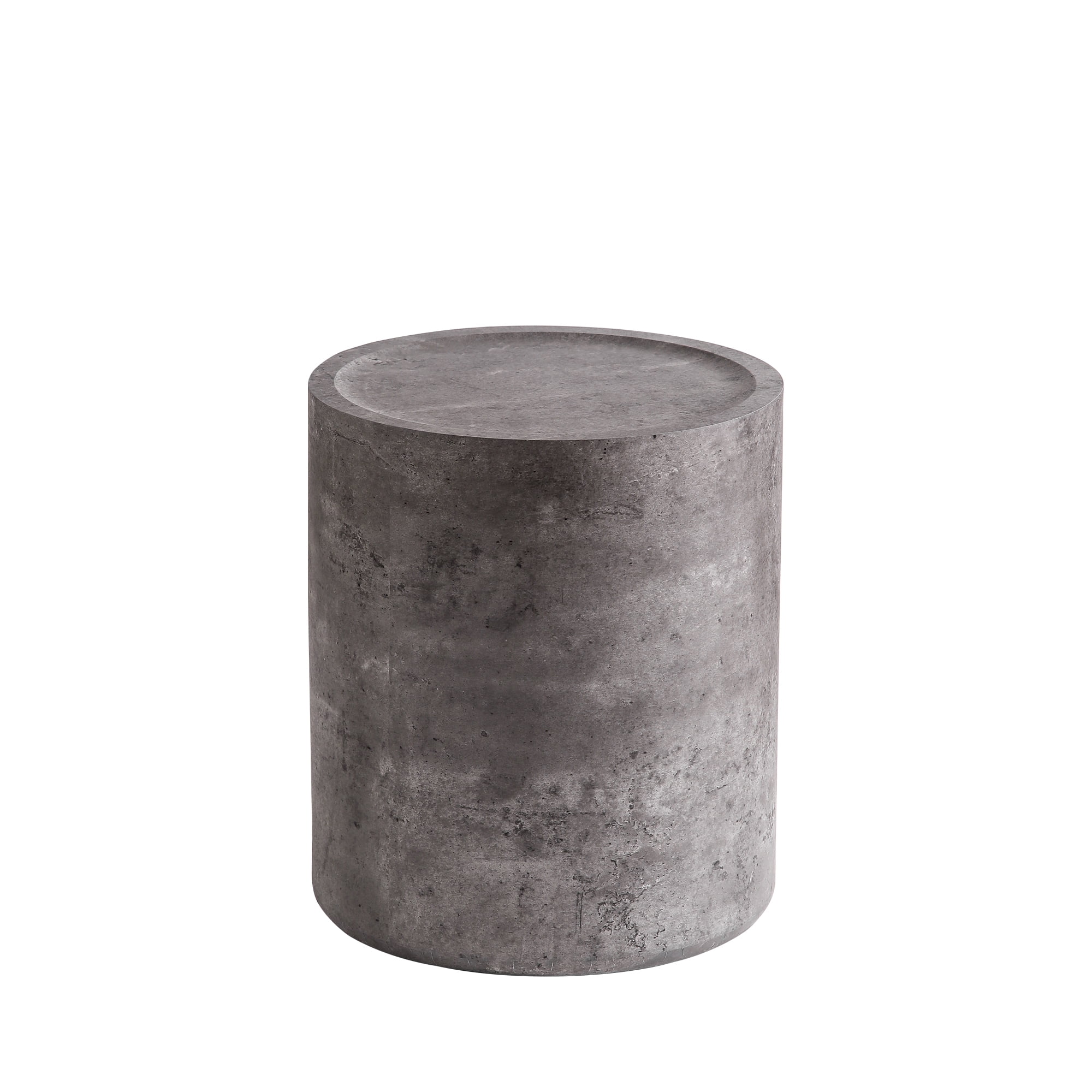 Leumius Modern Faux Concrete Round Corner Accent Table, No Assembly End Side Table for Living Room Bedroom Gray 1