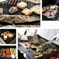 thumbnail image 5 of SENRISE 5/10Pcs BBQ Grill Mats Reusable Grill Sheet Pad Heat Resistant Up To 260°C (500°F) Black/Copper, 5 of 9