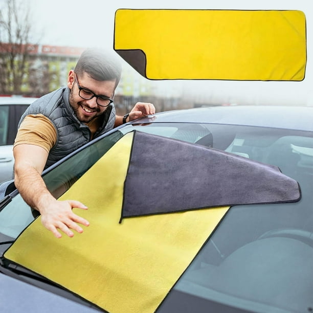 Toalla de microfibra para secado de autos | Extra grande 24"x63" | Paño de detallado automotriz súper absorbente y suave | Sin pelusas ni rayas, reutilizable para lavado, encerado, pulido