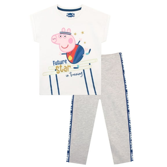 Peppa Pig Girls T-Shirt And Leggings Set White Sizes 2T-8