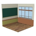 thumbnail image 4 of 2Pcs 1/12 Backdrop Scene Model Diorama Simulation Layout Scene Background Collection Photo Board Classroom Debris, 4 of 8