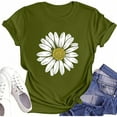 thumbnail image 5 of WOYY Toddler Girls Sunflower Print Short Sleeve T-Shirt Summer Casual T Shirt, Sizes 3-13, 5 of 6
