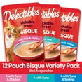 Delectables Bisque Lickable Wet Cat Treats Variety Pack, 1.4 oz. (12