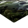 thumbnail image 2 of Ambesonne Nature Fitted Sheet, Riverbed Rocks Trees, Queen Size, Green Grey White, 2 of 3