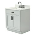 thumbnail image 4 of Ariel Hepburn 31 In. Rectangle Sink Vanity With 0.75 In. Carrara White Countertop In Grey, 4 of 9