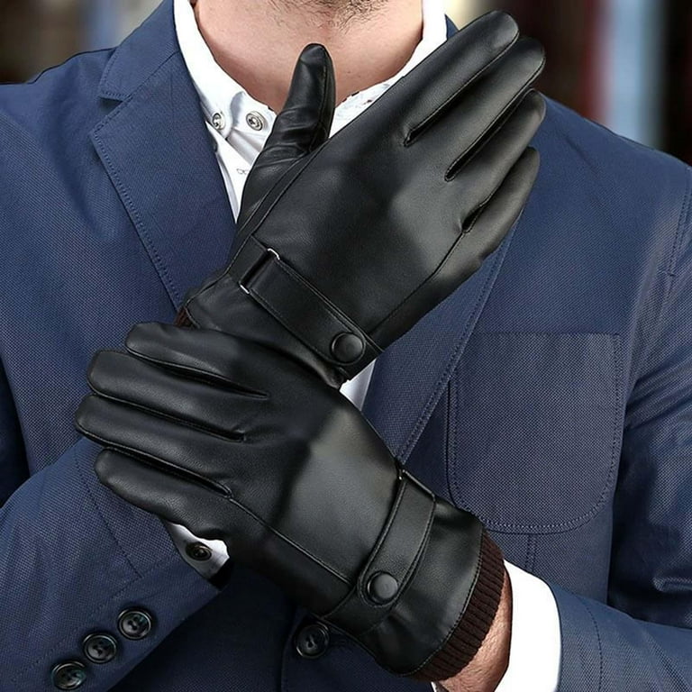 Leather hand gloves for deals men