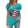 thumbnail image 2 of SELONE Womens V Neck T Shirts Fourth of July Print Star Pullover V Neck Short Sleeve Tops Patriotic Graphic Clothes, 2 of 4