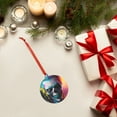 thumbnail image 6 of Zufioo Modern Abstract Colorful Skull A Print Large Acrylic Christmas Ornaments, Suitable for Christmas Tree Christmas Holiday Party Pendant Decorations-Round Shape, 6 of 7