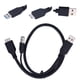 thumbnail image 4 of 2.0 Cable de Datos de Potencia USB-A A USB 2.0 Micro B Y Tipo de Hombre A Hombre Para Disco Duro Móvil Negro, 4 of 7