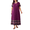 Purple, variant on Women's Plus Dresses Summer Short Sleeve V-Neck Loose Fit Ethnic Colorful Striped Hem Bohemian Skirt 1X-5X