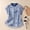 #0256-Blue, variant on Women's Cotton Linen Boho Embroidered Floral Layered Shirt Dressy Casual Button Down Tunic Blouses Tops Gift