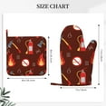 thumbnail image 4 of Kll Fire Extinguisher Oven Gloves And Pot Holders Grill Gloves - Oven Gloves And Pot Holders, Non-Slip Cooking Gloves With Recycled Pads, 4 of 9