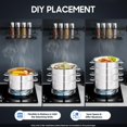 thumbnail image 3 of Miumaeov 5 Tier Stainless Steel Steamer, Multifunctional Steam Pot for Cooking with Glass Lid, Stackable Vegetable Dumpling Steamer  (11.02"-Silver), 3 of 9