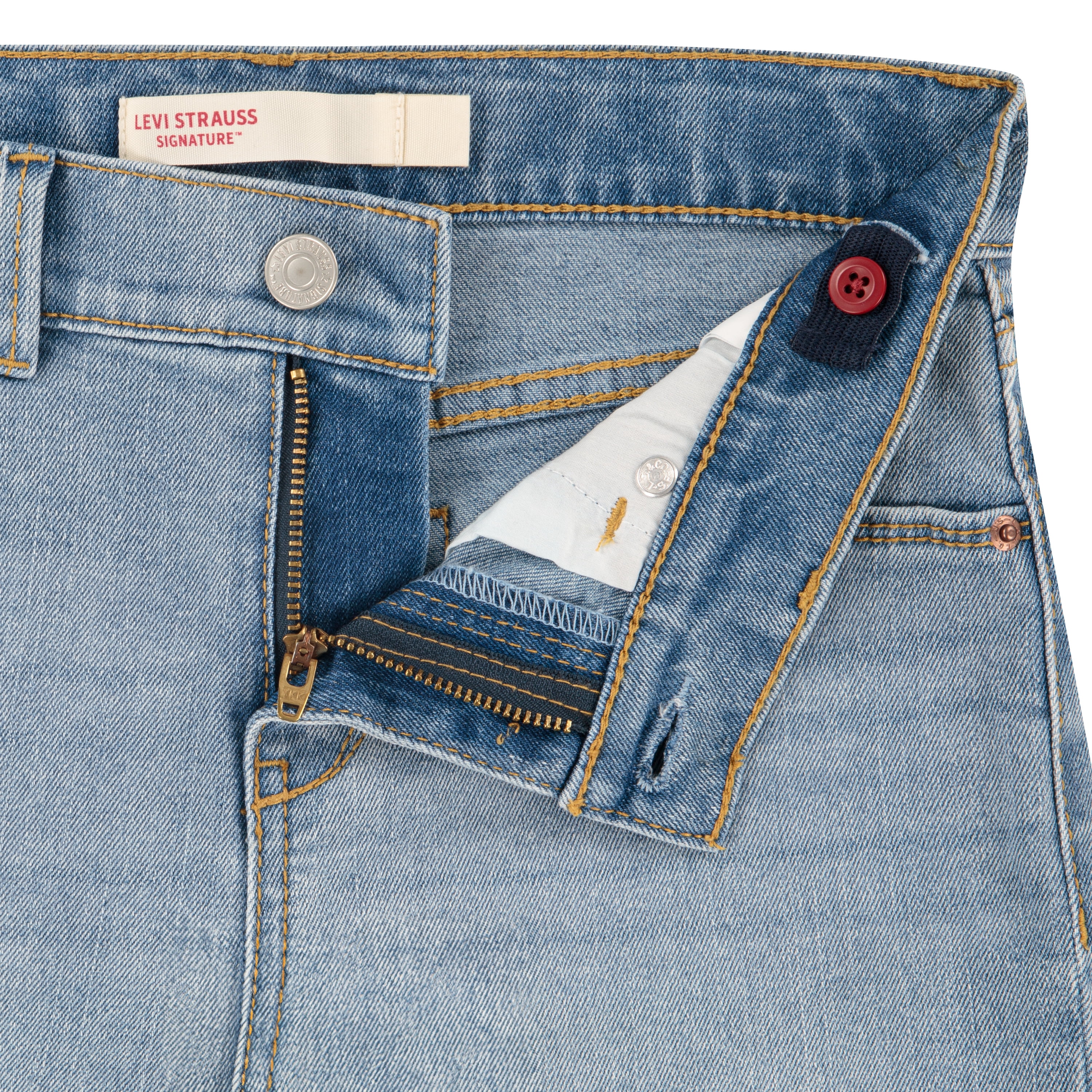 Levi Strauss Signature Girls Bermuda Denim Shorts, Sizes 5-18