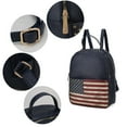 thumbnail image 4 of MKF Collection Briella womens Backpack American Flag Top-Handle Patriotic USA Flag Dark Beige Handbag Fashion Travel Daypack By Mia K, 4 of 8