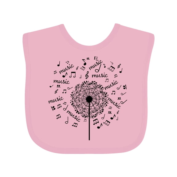 Inktastic Music Dandelion Musical Boys or Girls Baby Bib