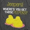 thumbnail image 2 of Easter Jeepers Where'd You Get Those Peepers Unisex Adult Heather T Shirt, Charcoal Heather, X-Large, 2 of 3