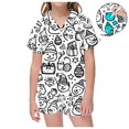 thumbnail image 2 of FhsagQ Christmas Pajamas Girls Christmas Pajamas Size 14-16 Shorts Children's Hand Painted Sketching and Coloring Diy Hand Painted Pajama Set Girls Xmas Pajamas Size 6 White 3-4 Years, 2 of 4
