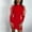 Red, variant on Idoravan Women's Dress Clearance Summer Fashion Women Lantern Sleeve Perspective Mesh Sleeve Casual Mini Dress