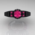 thumbnail image 3 of Gothic Skull Ring With Ruby Gemstones Sterling Silver Copper Jewelry For Women Statement Fashion Accessory Wedding, 3 of 7