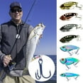 thumbnail image 2 of Metal VIB Fishing Lure 3.5g with 3D Eyes Colorful Spoons Bait for Sinking, 2 of 9