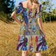 thumbnail image 5 of Vestido playero de manga corta con estampado de graffitis y arte callejero para mujer., 5 of 7