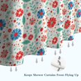thumbnail image 6 of Pioneer Flower Floral Print Pattern Shower Curtain 72"x84", Bathroom Decorative Shower Curtain Set with 12 Hooks, Waterproof Washable, 6 of 6