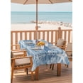 thumbnail image 2 of Outdoor Tablecloths with Umbrella Hole & Zipper, Haze Blue Coastal Tablecloth Rectangle 60x84 Inch, Summer Beach Nautical Starfish Coral Vintage Waterproof Table Cloth, Patio/Pool Table Covers, 2 of 8