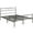 Black, variant on HOMCOM Full Bed Frame Metal Platform Bed Frame with Headboard Steel Slat