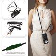 thumbnail image 4 of Compatible with iPhone 15 Pro Wallet Cover, with Crossbody Shoulder Strap and Stand PU Leather Credit Card Holder Cell Accessories Phone Cover for iPhone 15 Pro - Black, 4 of 14