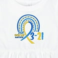 thumbnail image 4 of Inktastic 3-21 World Down Syndrome Day Blue and Yellow Rainbow Ribbon Girls Baby Dress, 4 of 5