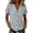 Gray-Tops, variant on Womens Crinkle Gauze Button Down Shirts Short Sleeve Notched Collar Loose Fit Blouses Casual Office Commute Summer Vacation Daily Tops White M