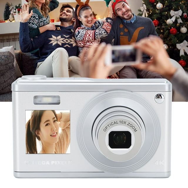 Cámara Digital Profesional 4K Con Zoom óptico 10x Pantalla Frontal Para Selfies De Enfoque Automático Para Fotografía De Viajes Vlogging