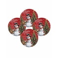 thumbnail image 7 of 15 Inch Round Placemats Set of 4, Red Christmas Non Slip Heat Insulation PP Table Mats, Snowman Xmas Tree Snowflake Gifts Elk Washable Place Mats for Kitchen Dining Party Table Decor, 7 of 7