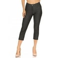 thumbnail image 2 of Women's 2 Pack Casual Comfy Slim Pocket Jeggings Jeans Capri Pants, 2 of 7