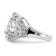 thumbnail image 4 of Sterling Silver Rhodium-plated Pear CZ Fancy Ring QR7113, 4 of 5